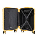 20 Inch ABS Hard Shell Travel Checked Luggage - Yellow by HouseOfZazla