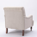 Sylvia - Striped Arm Chair - Natural by HouseOfZazla