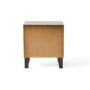 End Table in Brown Acacia Wood with Storage Drawer and Shelf by HouseOfZazla