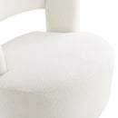 Swivel Comfy Round Barrel Chair With Soft Teddy Fabric For Living Room by HouseOfZazla