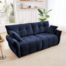 Modern Sofa & Pillows, Textured Cover, High Rebound Cushions by HouseOfZazla