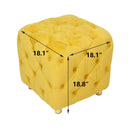 Modern Upholstered Ottoman, Exquisite Small End Table, Soft Foot Stool, Dressing Makeup Chair, Comfortable Seat For Living Room, Bedroom, Entrance by Unique Piece Furniture