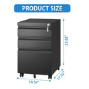 Metal Drawer Mobile File Cabinet With Lock For Home Office Organizer by HouseOfZazla