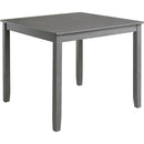 5 Piece Modern Dining Set, Square Wooden Dining Table with 4 Upholstered Chairs for Kitchen, Dining Room, Gray