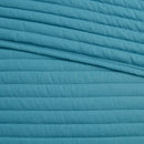 8 Piece Printed Seersucker Comforter and Quilt Set Collection Aqua Full/Queen