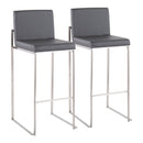 Fuji - Contemporary And Modern Elegance High Back Barstool by HouseOfZazla