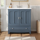 Bathroom Vanity With Sink, Cabinet With Adjustable Shelf And Drawer Divider by HouseOfZazla