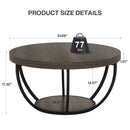 2 Tier Circle Coffee Table With Storage Shelves by HouseOfZazla