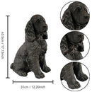 20" Bronze Finish Realistic Sitting Cocker Spaniel Dog Statue