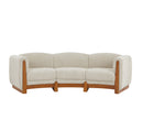 Elegant Curved Boucle Sofa
