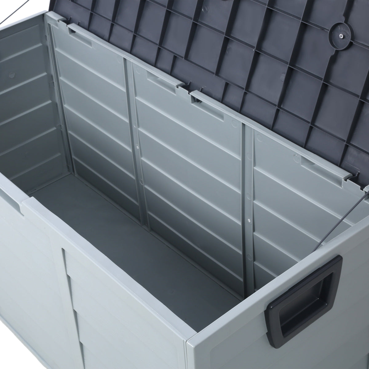 75 Gallon Resin Deck Box Storage Shed, photo 9 of 10