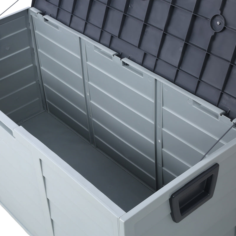 75 Gallon Resin Deck Box Storage Shed, photo 9 of 10