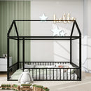 Metal Bed House Bed Frame With Fence by HouseOfZazla