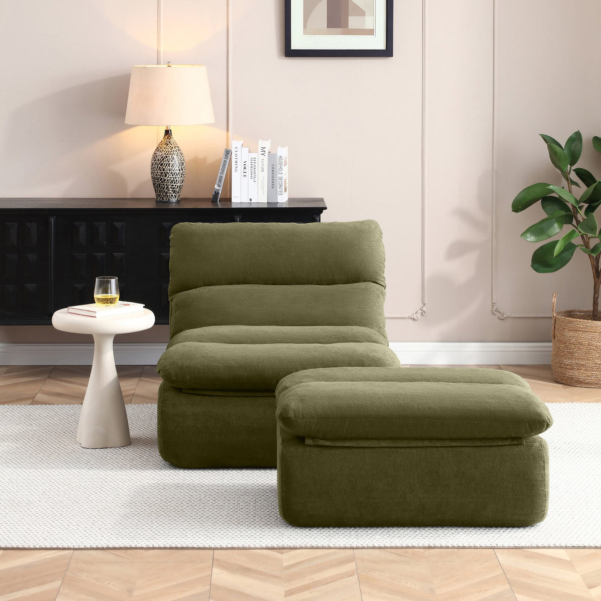 32" Bean Bag Chair with Ottoman, photo 6 of 10