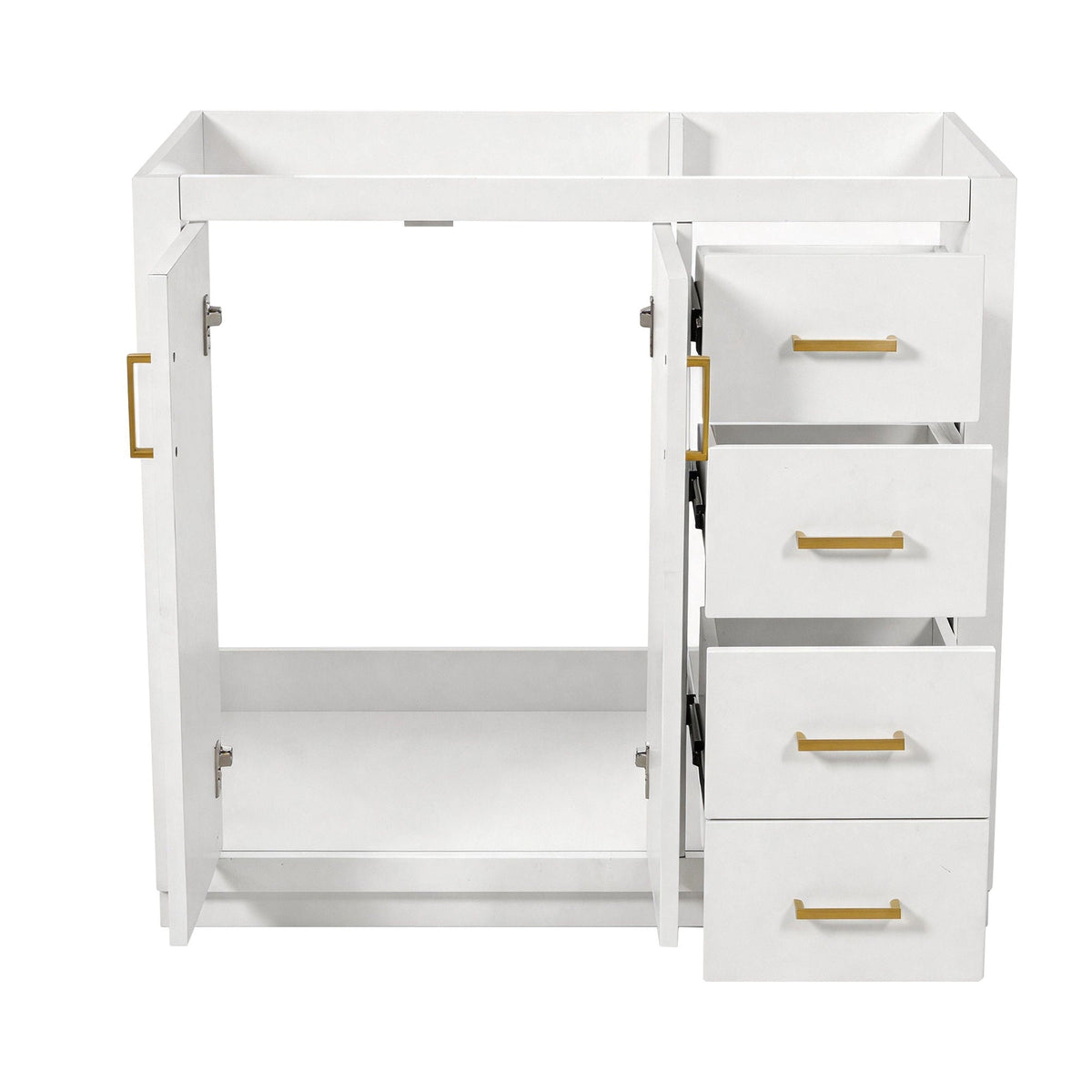Retro Style Bathroom Vanity, 3 Drawers & Soft Closing Doors, photo 26 of 40