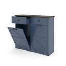 Double Tilt Out Trash Cabinet With Hideaway Drawer And Barn Door Style by HouseOfZazla