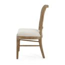 Classic Retro Dining Chair (Set of 2) With Rattan Backrest - Dark Brown / Beige by HouseOfZazla