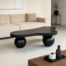 Cloud Shaped Coffee Table & 3 Ball Legs For Living Room - Black by HouseOfZazla
