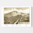 Vintage Map of Delhi, New York 1887
