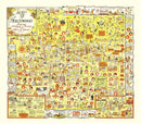 Vintage Map of Hollywood, California 1928
