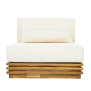 Oversized Outdoor 3-Piece Chat Set with Two Club Chairs and Side Table