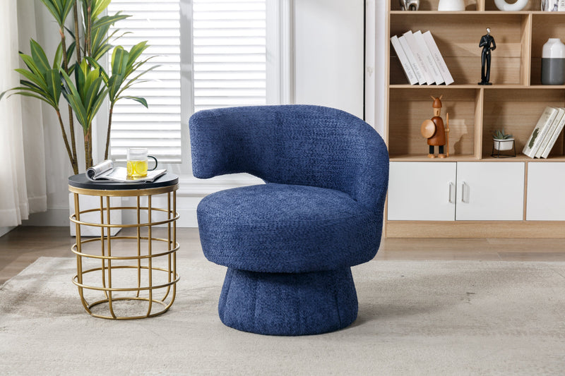 360 Degree Swivel Cuddle Barrel Accent Chairs, Round Armchairs with Wide Upholstered, Fluffy Fabric Chair for Living Room, Bedroom, Office, Waiting Rooms