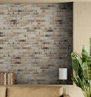 Brick Pattern Wallpaper Mural. Light Tan and Brown Color.