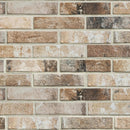 Brick Pattern Wallpaper Mural. Light Tan and Brown Color.