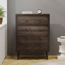 Farhart Mid Century Modern 4 Drawer Dresser - Walnut by HouseOfZazla