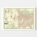 Vintage ABC Pathfinder Railway Guide Map 1902