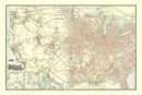 Vintage ABC Pathfinder Railway Guide Map 1902