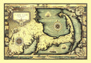 Vintage Map of Cape Cod, MA 1931
