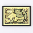 Vintage Map of Cape Cod, MA 1931