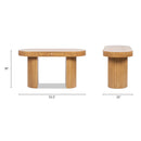 Jesse - Single Drawer Fluted Oval Console Desk - Honey Brown by HouseOfZazla