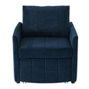 Upholstered Convertible Sleeper Sofa With 5 Position Backrest, Side Pockets, Storage by Unique Piece Furniture