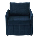 Upholstered Convertible Sleeper Sofa With 5 Position Backrest, Side Pockets, Storage by Unique Piece Furniture