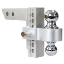 Alu - Adjustable Trailer Drop Hitch With 2" Receiver, 6" Adjustment - Silver by HouseOfZazla