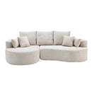 2 Piece Fabric Cloud Curved Sectional Sofa With Chaise by HouseOfZazla