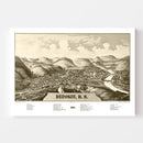 Vintage Map of Deposit, New York 1887