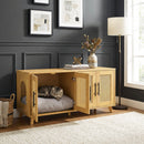 Myra Indoor Premium Rubber Wood Cat Cabinet with Plush Cushion by HouseOfZazla