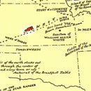 Vintage Book Lovers Map of America 1926