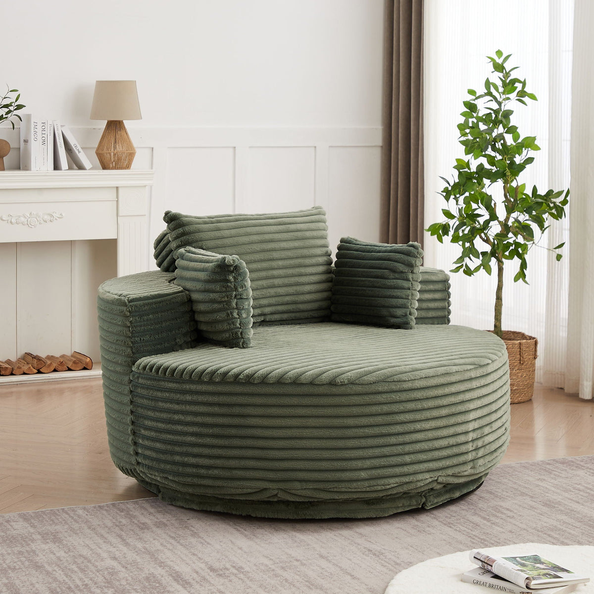 Swivel Chair With 360° Rotation For Living Room, photo 30 of 40