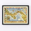 Pictorial Map of Panama 1939