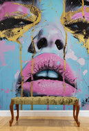 Glamour Girl Abstract Wall Mural Wallpaper.