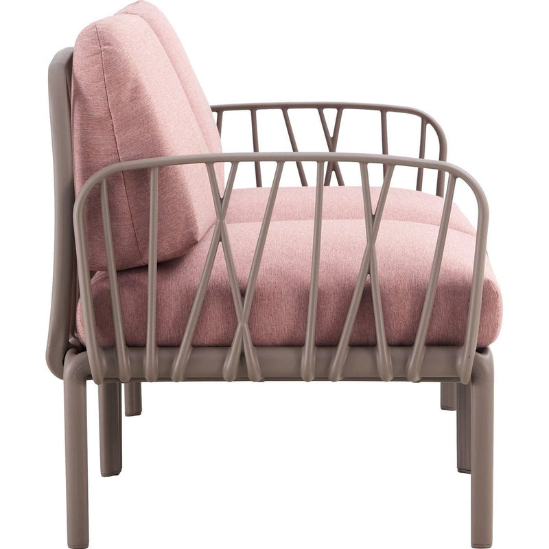 Patio indoor/ outdoor garden 2 single sofa armchairs plastic with soft cushion Weather waterproof chair Sectional Furniture for Balcony Garden Pool Lawn Backyard morden design sitting room sofa table