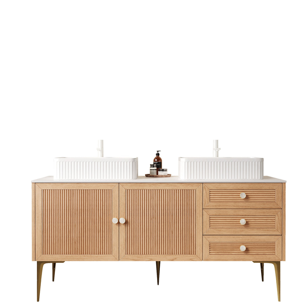 MUNIN 60" Bathroom Vanity with Sinks, photo 3 of 5