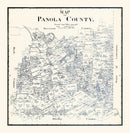 Vintage Map of Panola County, Texas 1897