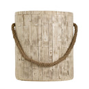Outdoor Wood Grain Rustic MGO Side Table with Realistic Wood Vibe