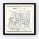 Vintage Map of Panola County, Texas 1897