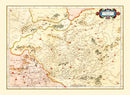 Vintage Map of Burgundy Region of France, 1623